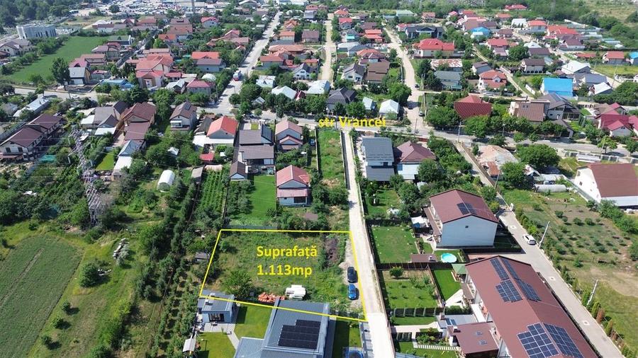 Teren intravilan in suprafata de 1.113 mp zona Strada Vrancei - 1