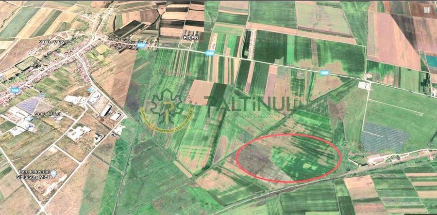 Teren extravilan arabil cu potențial - Sura Mică, Sibiu , aproape de Polycontact - 1