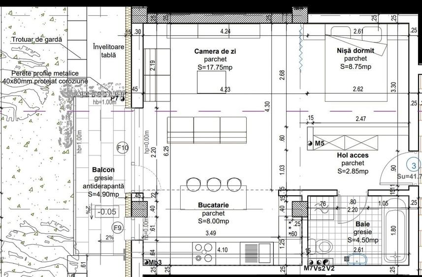 Apartament cu 2 camere în Baciu