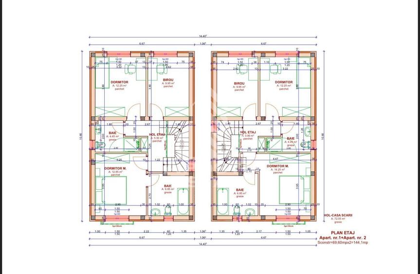 2 unitati de Duplex | 5 camere | 120mp | Teren 250 | Chisoda - 17
