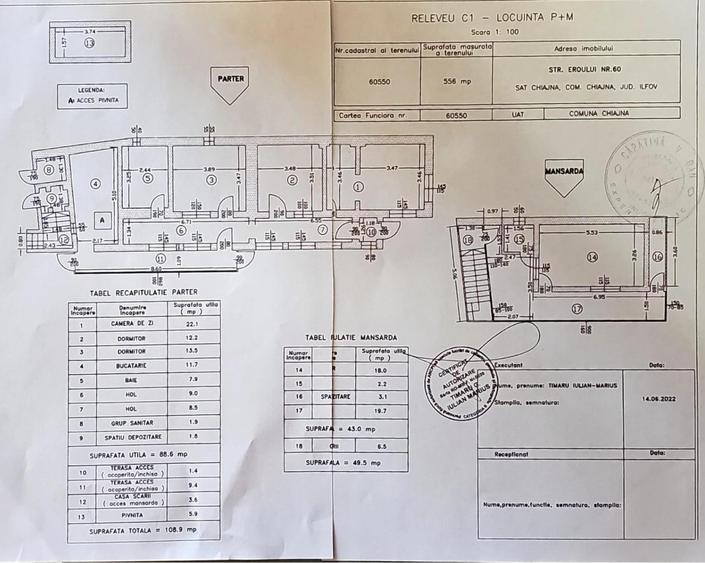CASA TRADIȚIONALĂ ”MAGNOLIA, P+M 195mp, TEREN 556mp, CHIAJNA-STR. EROULUI - 53