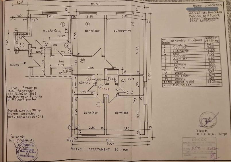 Apartament cu 4 camere decomandat în Central