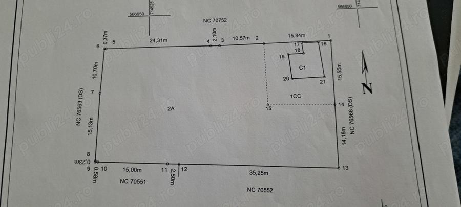 Teren de 1488 mp, în Secuia