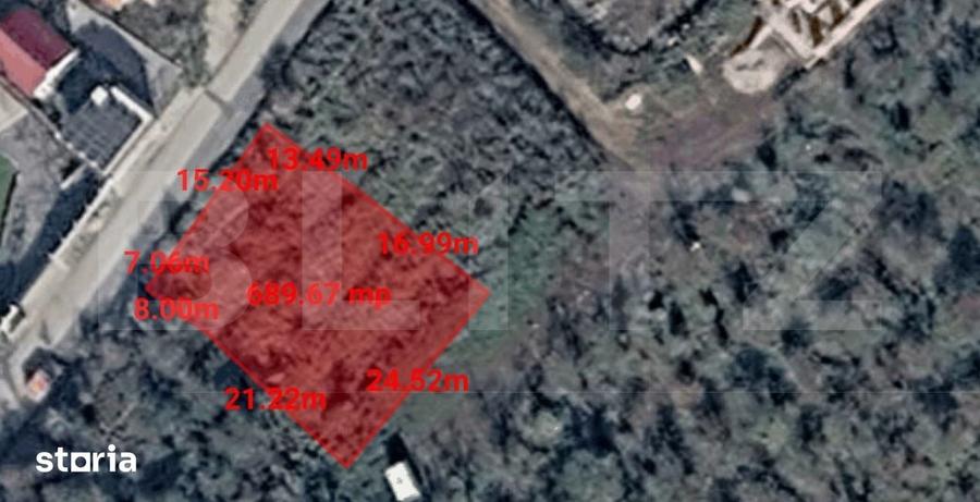 Teren de 690 mp, în Baciu