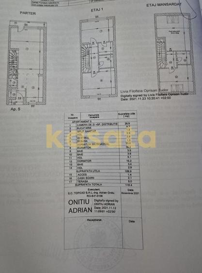 Duplex cu 5 camere cu Canalizare în Pipera
