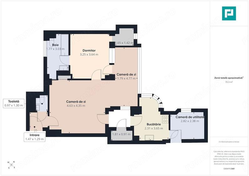 Apartament cu 2 camere în Cișmigiu
