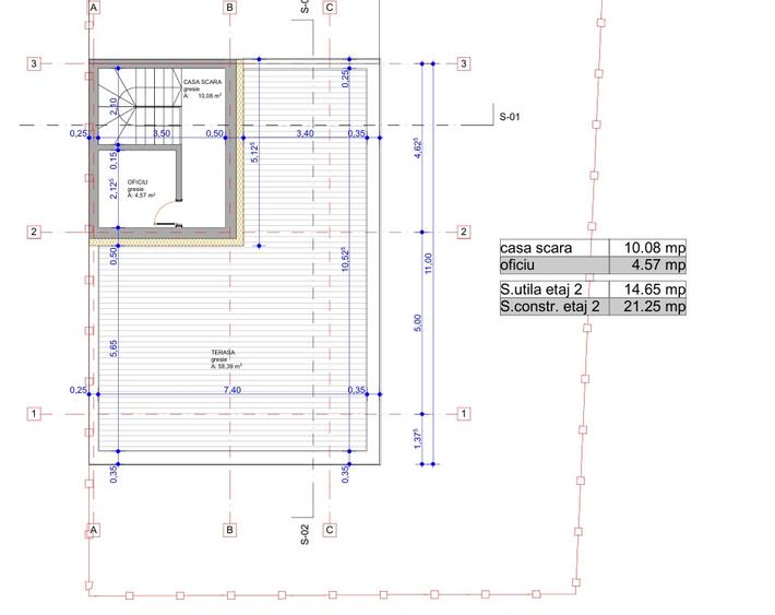 Duplex cu 4 camere cu Canalizare în Florești