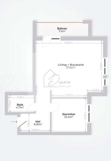 Apartament cu 2 camere decomandat, mobilat în Central