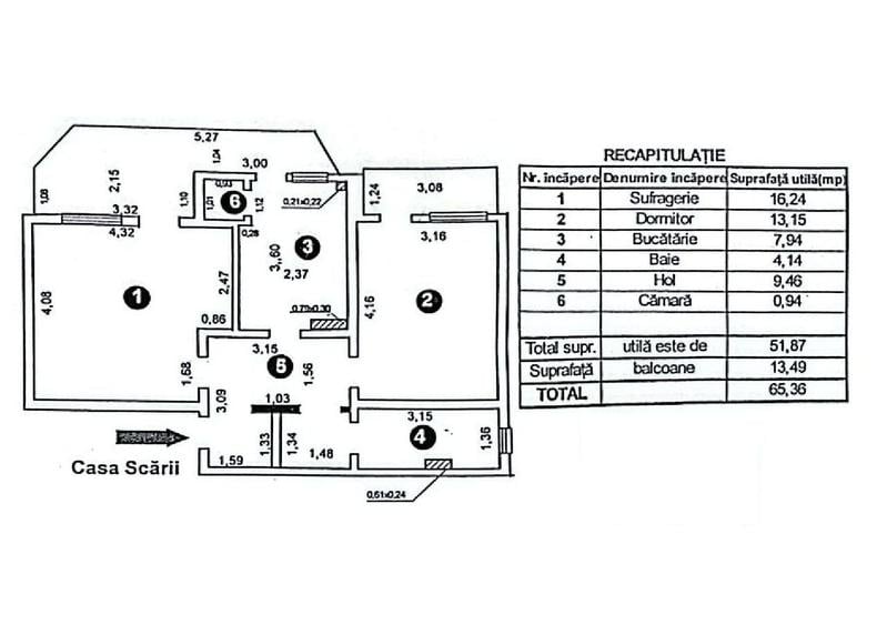 Apartament cu 2 camere decomandat în Siderurgiștilor