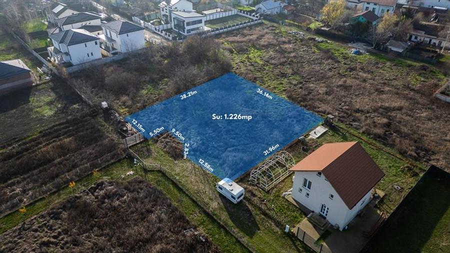 Teren Construcții intravilan de 1226 mp, în Corbeanca