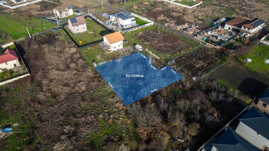Teren Construcții intravilan de 1226 mp, în Corbeanca