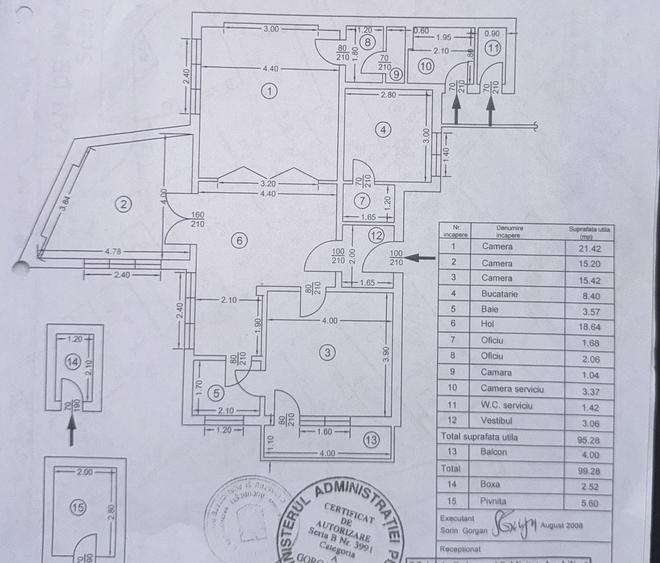 Apartament cu 4 camere circular, mobilat în Universitate