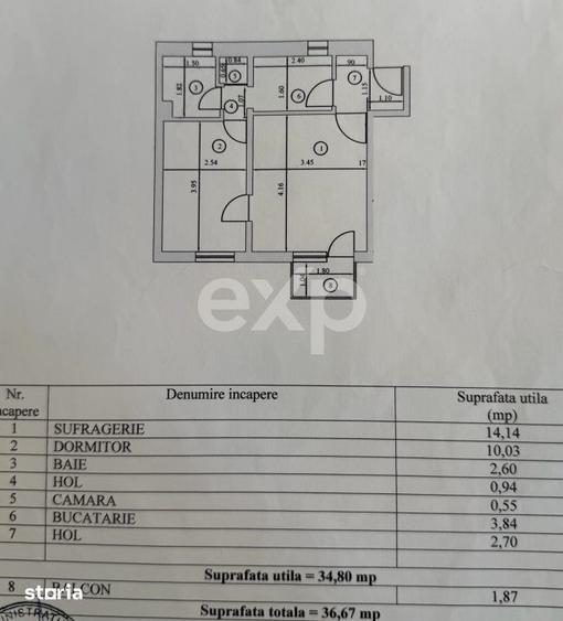 Apartament cu 2 camere decomandat, mobilat în Războieni