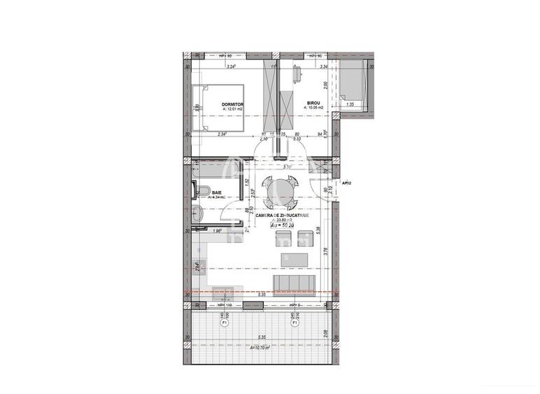 Apartament cu 3 camere în Cristian