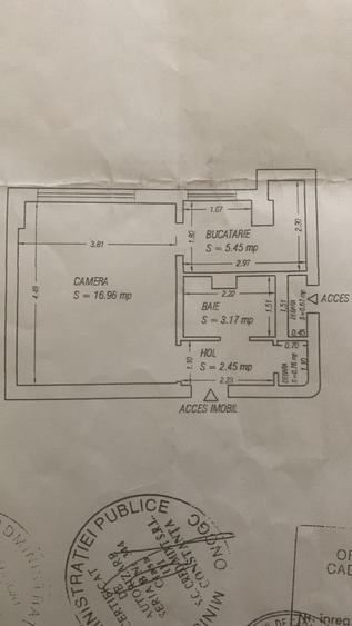 Garsonieră semidecomandată în Casa de Cultură