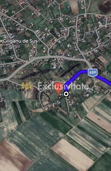Teren de 6500 mp, în Gliganu de Sus
