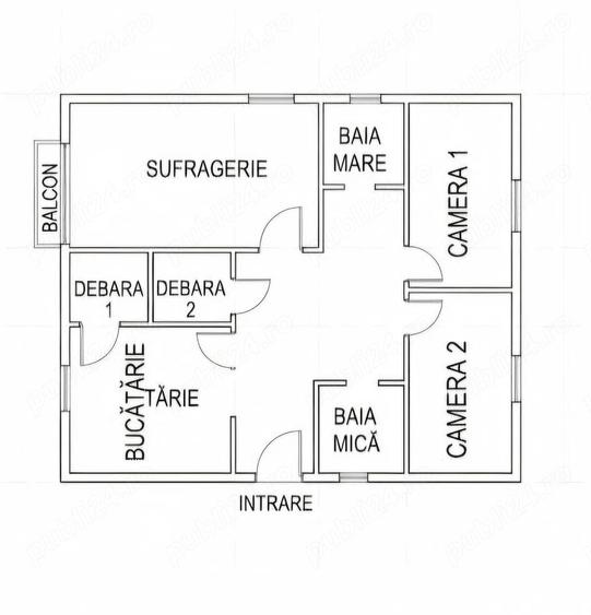 Apartament cu 3 camere decomandat în Ultracentral