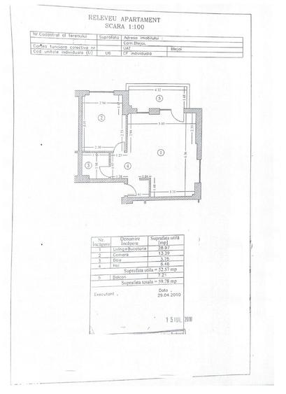 Apartament cu 2 camere în Blejoi