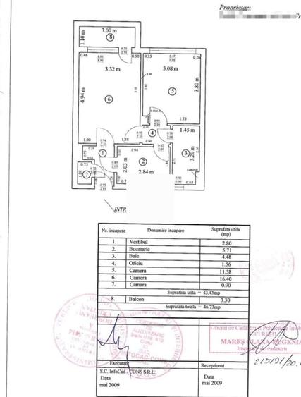 Apartament cu 2 camere semidecomandat, mobilat în Grivița