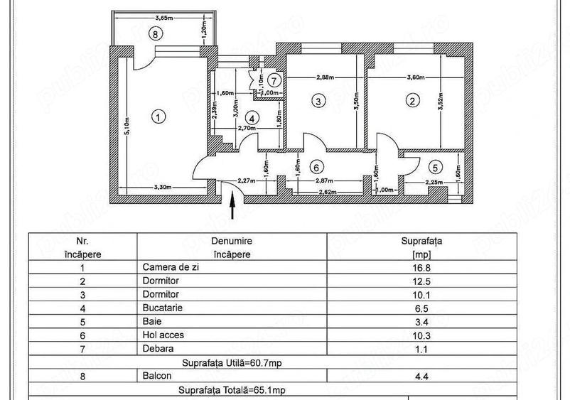 RAR PE PIATA APARTAMENT 3 CAMERE BIBESCU VODA - 3