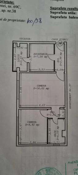 Apartament cu 2 camere semidecomandat în Nord