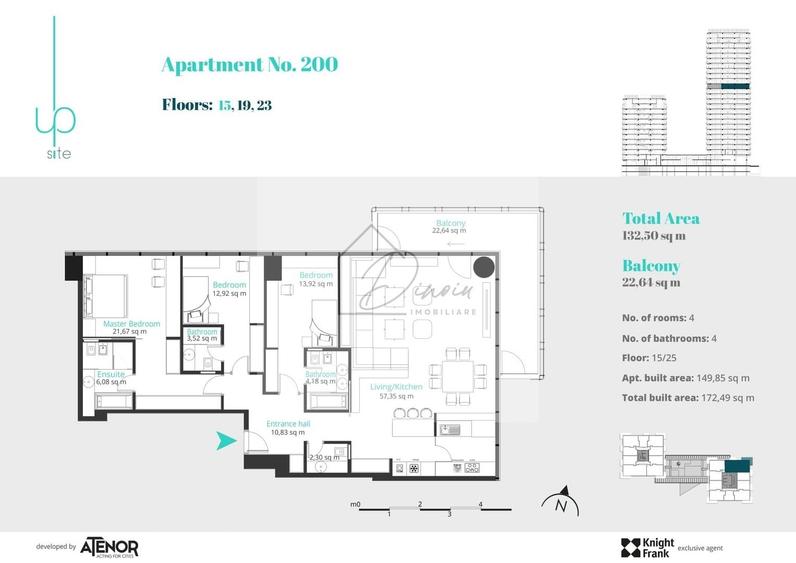 4 Camere UpSite Floreasca I  COMISION 0% - 2