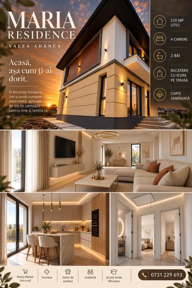 Casă individuală cu 4 camere cu Teren 450 Mp în Valea Adâncă