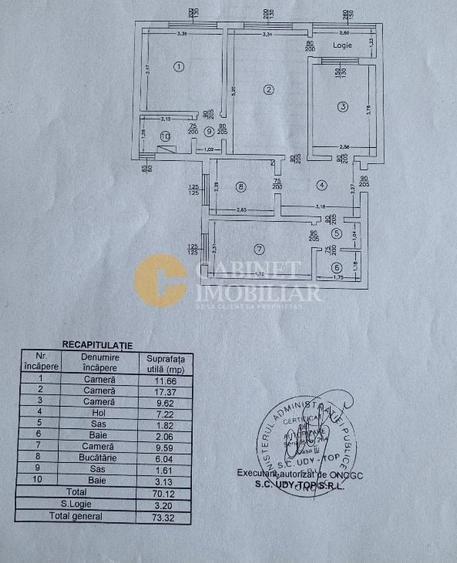 Apartament cu 3 camere semidecomandat, mobilat în Podu Roș