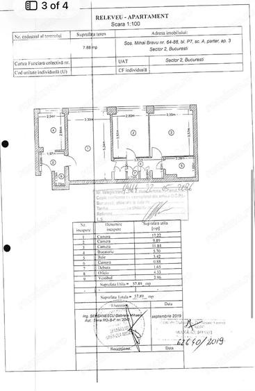 Apartament cu 3 camere semidecomandat în Mihai Bravu