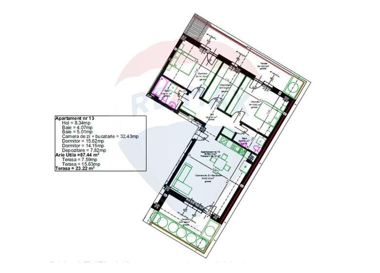Apartament cu 3 camere strada Meșteșugarilor - 8