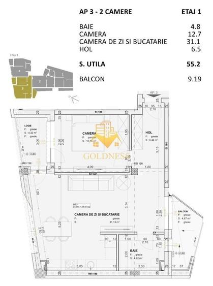 Apartament cu 7 camere semidecomandat în Central