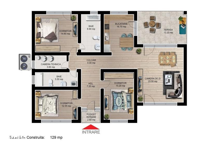 Casa individuala din caramida 4 camere Cartier Izvor Tarlungeni Brasov - 6