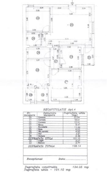 Apartament cu 4 camere semidecomandat în Cișmigiu