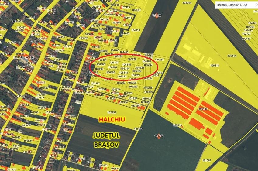 Teren Construcții intravilan de 460 mp, în Hălchiu