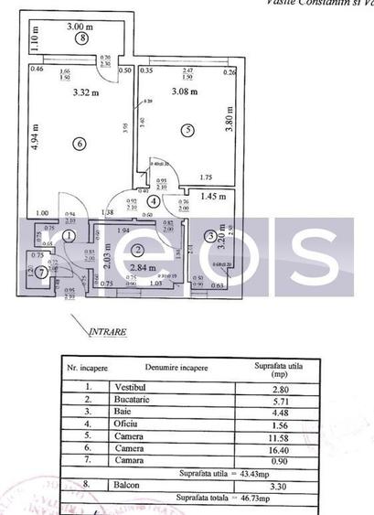 Apartament cu 2 camere în Gara de Nord