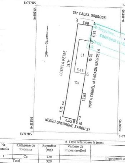 Teren Construcții intravilan de 320 mp, în Valu lui Traian
