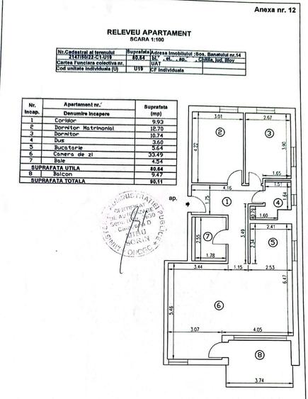 Apartament cu 3 camere decomandat în Chitila