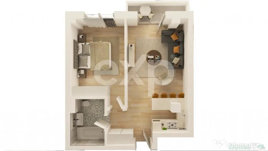 Apartament cu 2 camere decomandat în Trivale