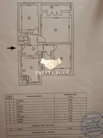 Apartament cu 3 camere decomandat în Crângași