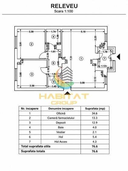 Apartament cu 2 camere în 1 Decembrie