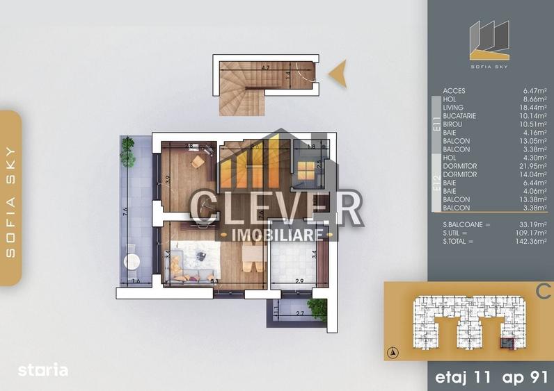 Apartament cu 4 camere în Titan