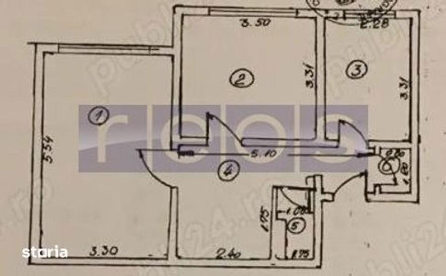 Apartament cu 2 camere decomandat, mobilat în Ștefan cel Mare