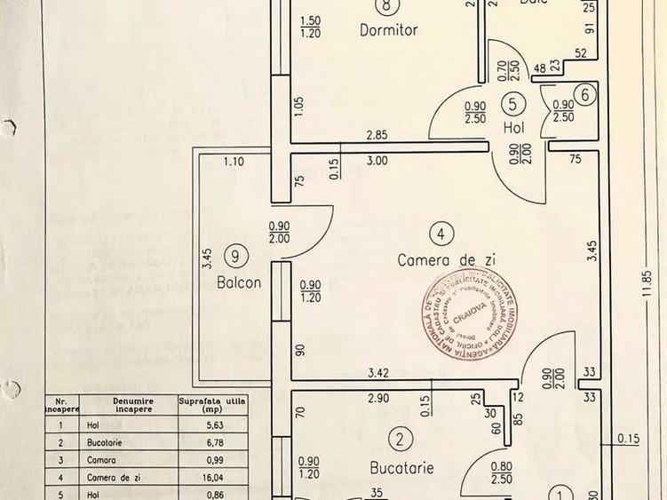 Apartament cu 2 camere semidecomandat în Central
