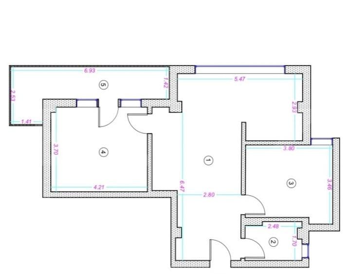 Apartament cu 3 camere semidecomandat în Grigorescu