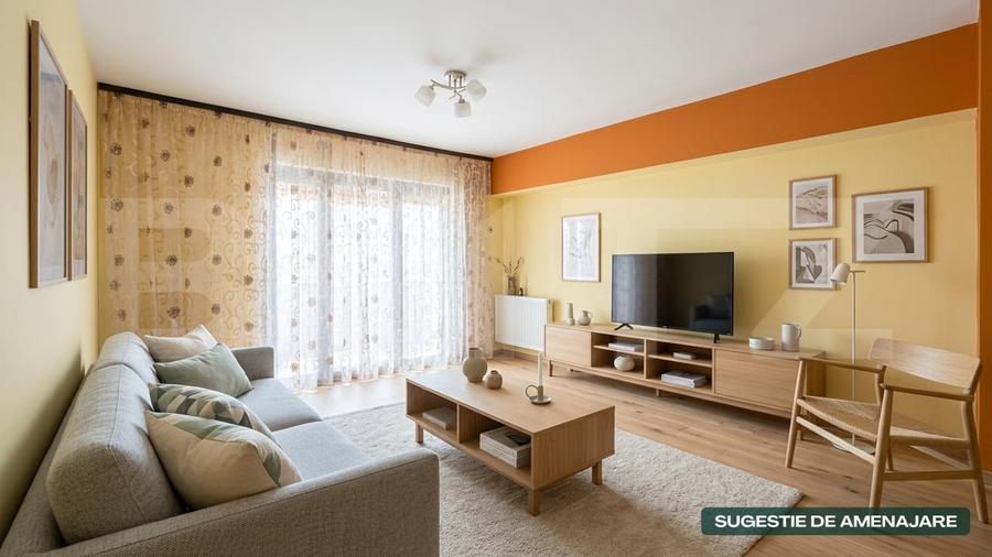 Apartament cu 3 camere decomandat, mobilat în Micro 11