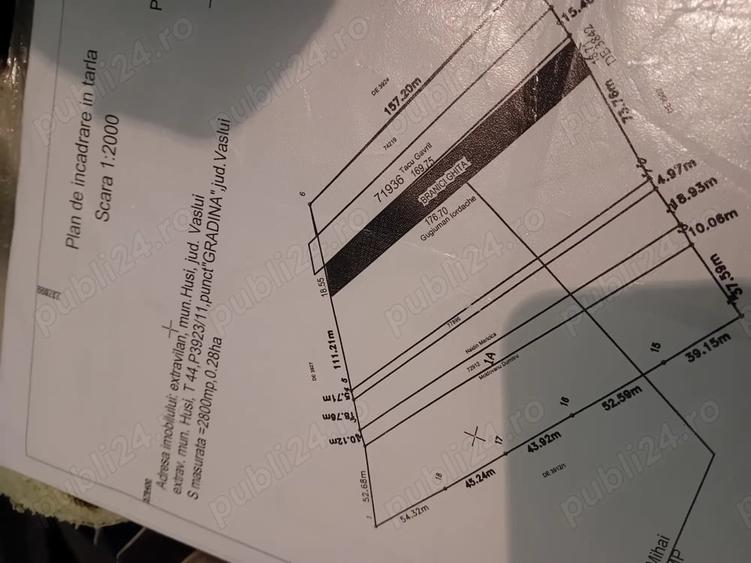 Teren de 2800 mp, în Exterior Vest