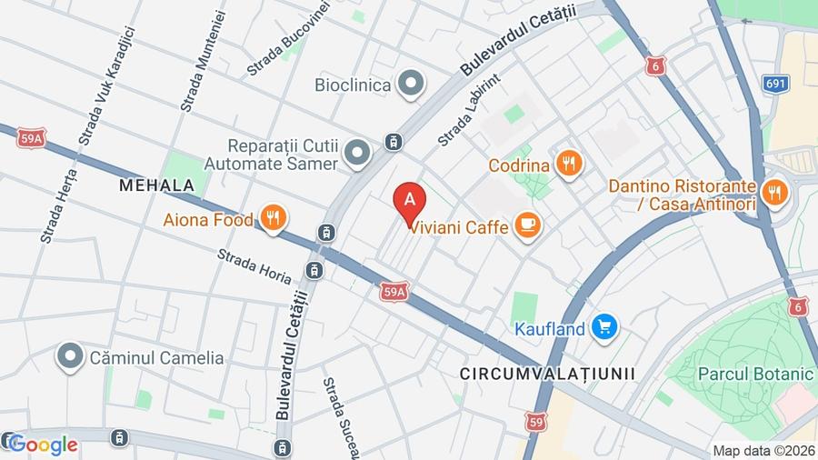 Apartament cu 3 camere semidecomandat, mobilat în Dacia