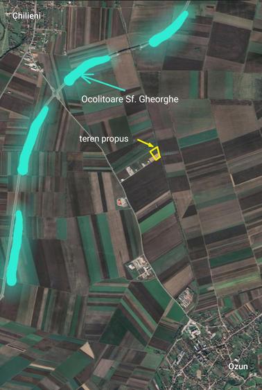Teren Construcții intravilan de 13200 mp, în Ozun