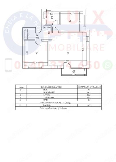 Apartament cu 3 camere decomandat în Babadag