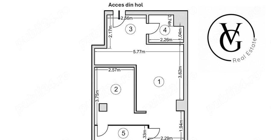 Apartament cu 2 camere decomandat în Tomis Nord